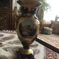گلدان طلاکوب قدیمی زیبا