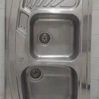 سینک ایلیا استیل دو لگن روکار چپ