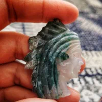 سنگ عقیق خزه ای طرح رخ