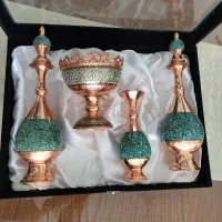 ست صنایع دستی مسی فیروزه کوب