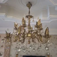 لوستر ۶ شاخه ۲ طبقه برنز