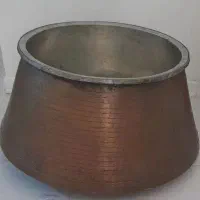 دیگ مسی آنتیک قلع کاری شده