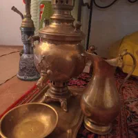 ست سماور زغالی کوچک و سماور گازی ۲۰ لیتری