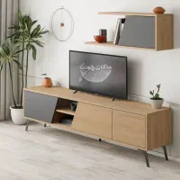 میز تلویزیون عرض 180 پایه چوبی اسپرت مدل +ELSANA
