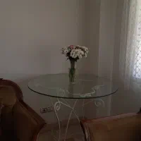 میز شیشه ای پایه فرفروژه