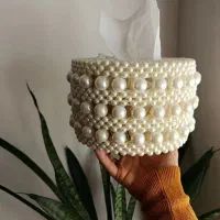 جا دستمال کاغذی مرواریدی