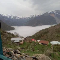 روستای کوهستانی در جاده چالوس