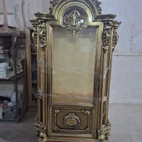ویترین چوبی تمام ورق طلا نو نو