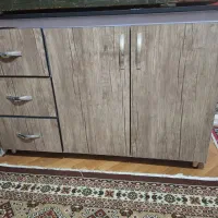 کابینت فلزی باطرح ام دی اف با 3کشو.