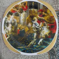 دو عدد بشقاب کلکسیونی چینی اروپایی
