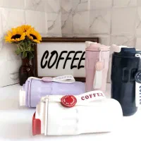 تراول ماگ کافی بند دار دو حالته استیل ۳۱۶