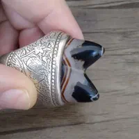 انگشتر نقره با سنگ اصل