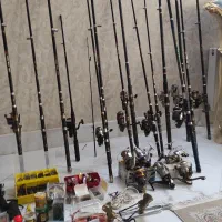 چوب ماهیگیری تلسکوپی فایرفاکس اصلی و چرخ