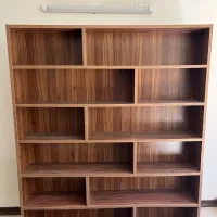 کتابخانه قفسه mdf ساخت کم جا چوب
