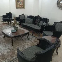 مبل استیل ۷ نفر ومیز غذا خوری ۸ نفره