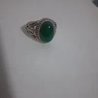 انگشتر نقره سنگ زمرد،رکاب دستساز