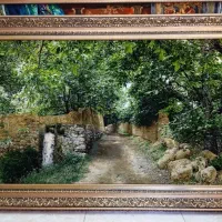 تابلو فرش دستبافت کوچه باغ سایز بزرگ/نقد و اقساط