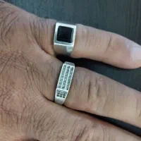 انگشترنقره زبرجدویاقوت سرخ