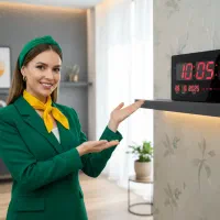 ساعت دیجیتال بزرگ دیواری ،ثانیه شمار،تقویم ،دماسنج