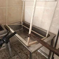 سینک ظرفشویی صنعتی استیل همراه با پایه