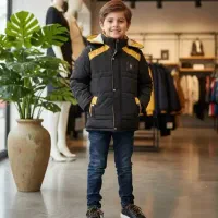 کاپشن پسرانه زرد و مشکی