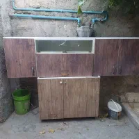 کابینت فلز و ام دی اف سینک سنگ اپن