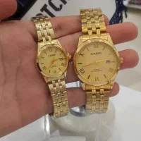 ست ساعت کد 85212139 رومی ژاپن طلایی ثابت ضد آب