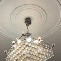 لوستر کریستال برنز و ۲عدد دیوارکوب