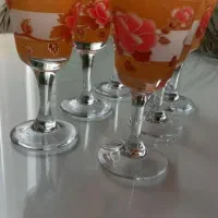 جام های شیشه ای طرح گل