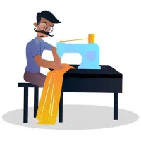 خیاط بیرون بر و خیاط در کارگاه