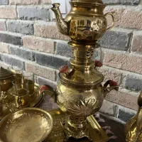 ست سماور برنجی ۱۴ تیکه