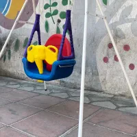 تاب کودک موزیکال همراه پایه تاشو سرسره