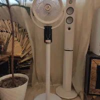 پنکه شارژی چراغ دار اضطراری.