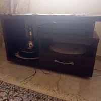 میز تلوزیون قهوه ای تیره سالم