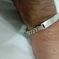 دستبند نقره نو و انگشتر دستساز