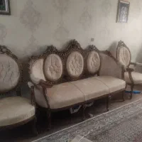 مبل استیل 9 نفره با میز ناهارخوری 8 نفره با صندلی