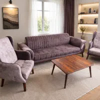مبل ۵ نفره مینیمال و شیک و بسیار کم‌استفاده