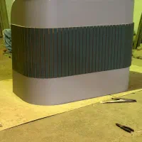 میز اداری صندلی/ کانتر منشی هلال zxu6543