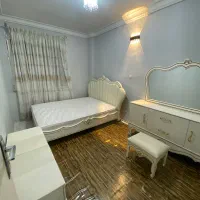 تخت دو نفره تاجدار+ تشک رویال طبی فنردار+دراورآینه