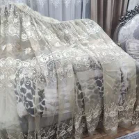 پرده رومیزی خامه دوزی حریرپارچه منگوله پرده شرابه