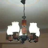 لوستر چوبی و فلزی