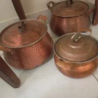 سه عدد قابلمه مسی ویک دیس مسی