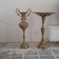 گلدان و جامیوه ای برنزی سالم درحدنو