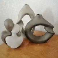 دکوری تزئینی گلدان آویز چشم نظر تیبگ ودستمال چوبی