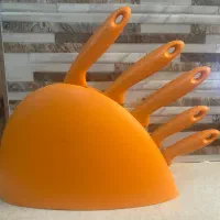 ست چاقو نارنجی STAINLESS STEEL