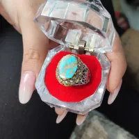 انگشتر نقره با سنگ فیروزه