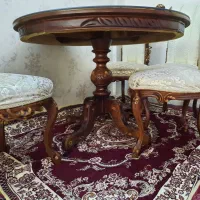 میز ناهار خوری ۴ نفره سلطنتی چوب راش سفارشی نو