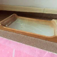 سینی چوبی با کف آینه