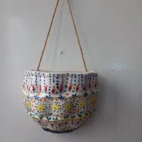 گلدان دیواری کاردست بسیار زیبا نو