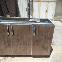 کابینت زیرظرفشوی بدنه فلز درب ام دی اف